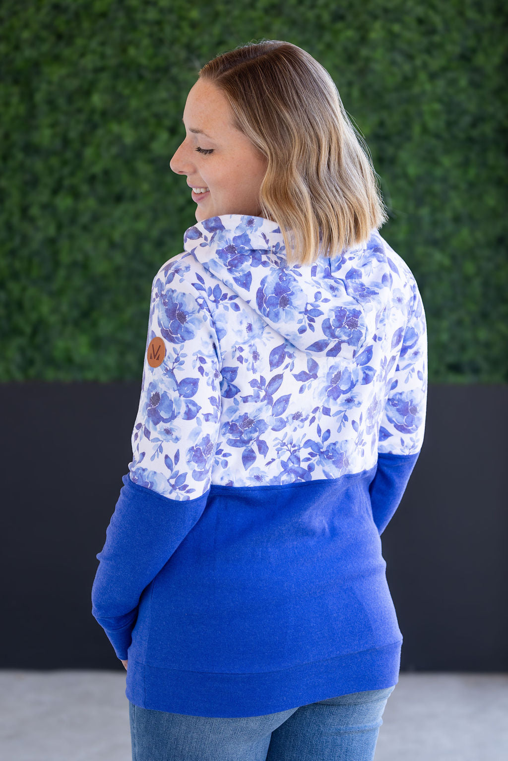 PREBOOK Hailey Pullover Hoodie - Sapphire Floral and Blue