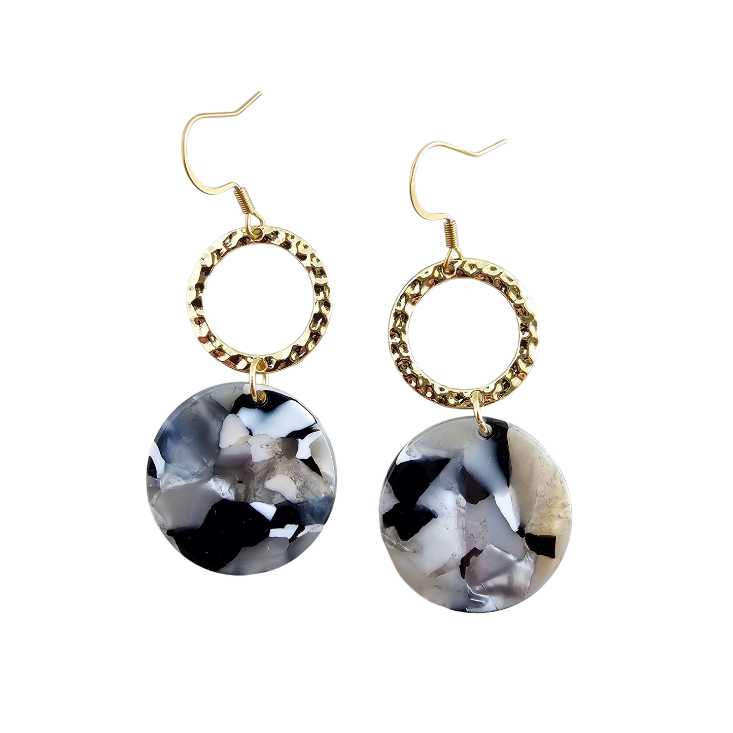 Rylee Earrings - Ivory & Slate