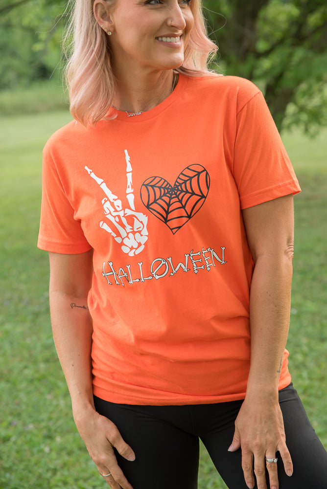 Peace Love Halloween Graphic Tee