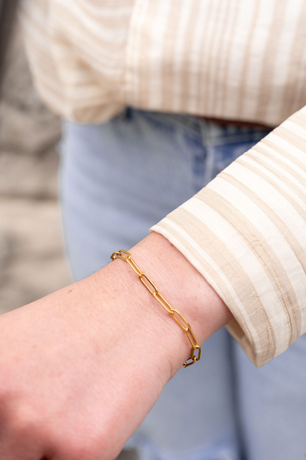 Luxe Silver Paper Clip Bracelet