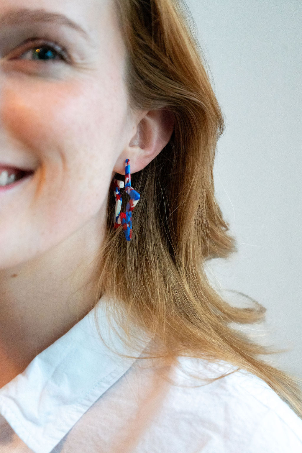 Star Hoops - Red, White & Blue