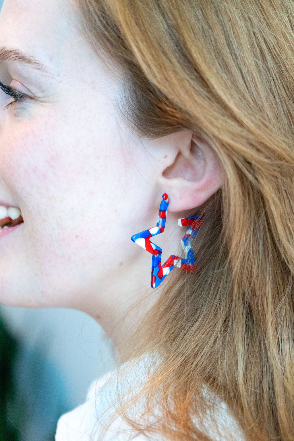 Star Hoops - Red, White & Blue