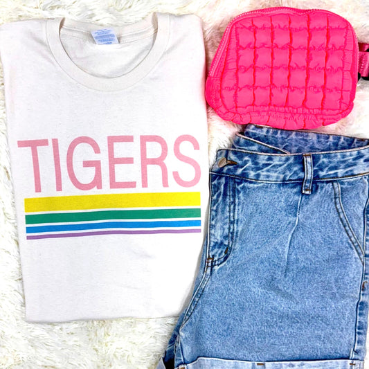 Striped Pastel Custom Graphic Tees- youth & adult