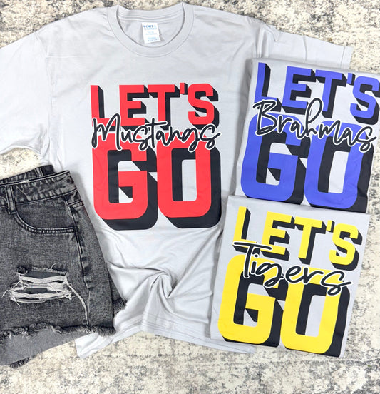 Let's Go Block Custom Mascot Graphic Tee