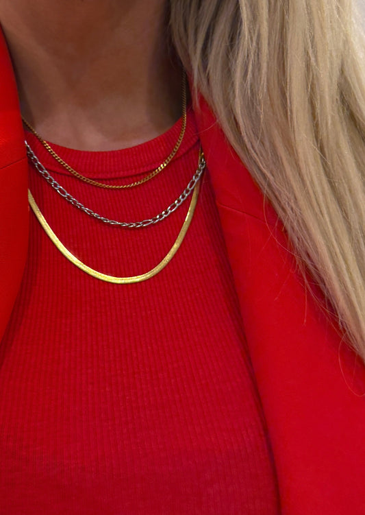TWO TONED LAYERED NECKLACE