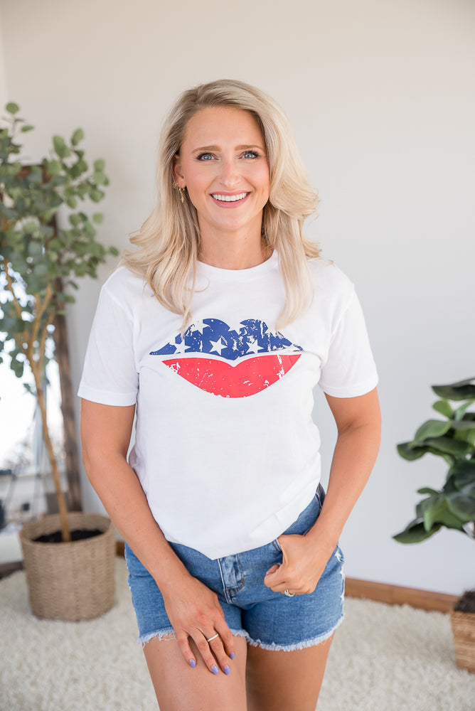 American Lips Graphic Tee