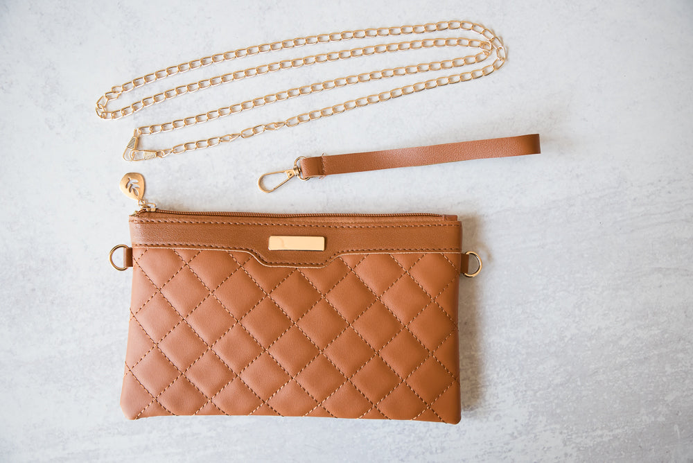 The Kate Clutch in Camel