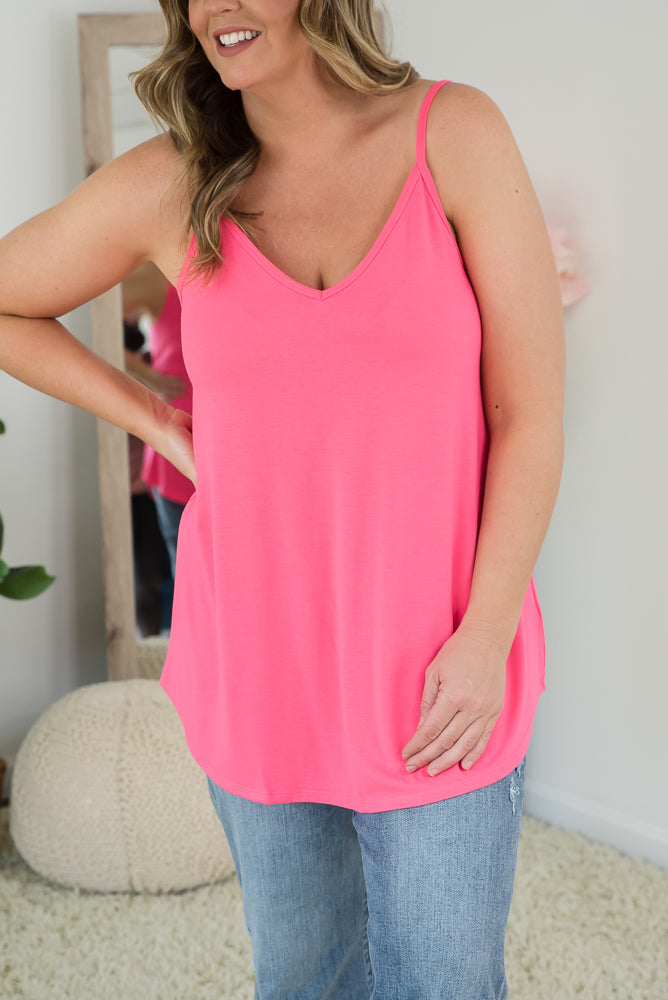 Sundown Reversible Cami in Neon Coral