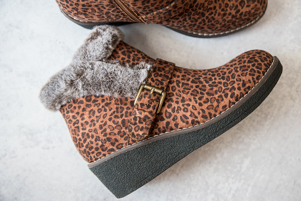 Chilly Leopard Ankle Boots