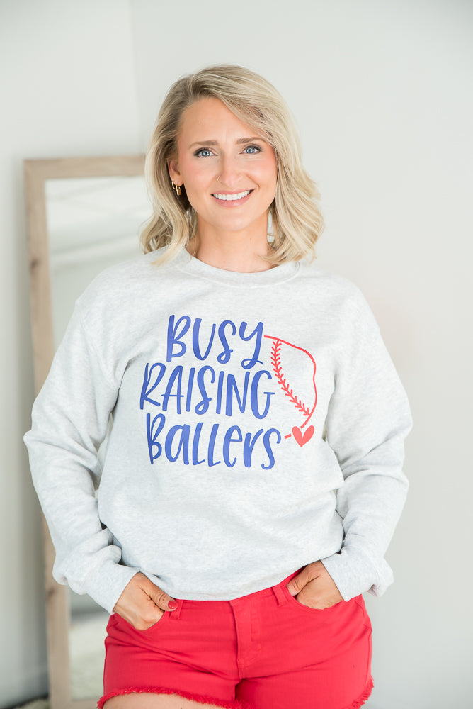 Busy Raising Ballers Crewneck