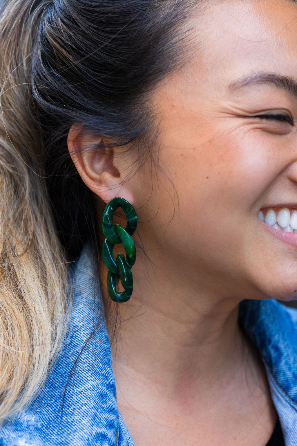 Brooklyn Earrings - Forest Green