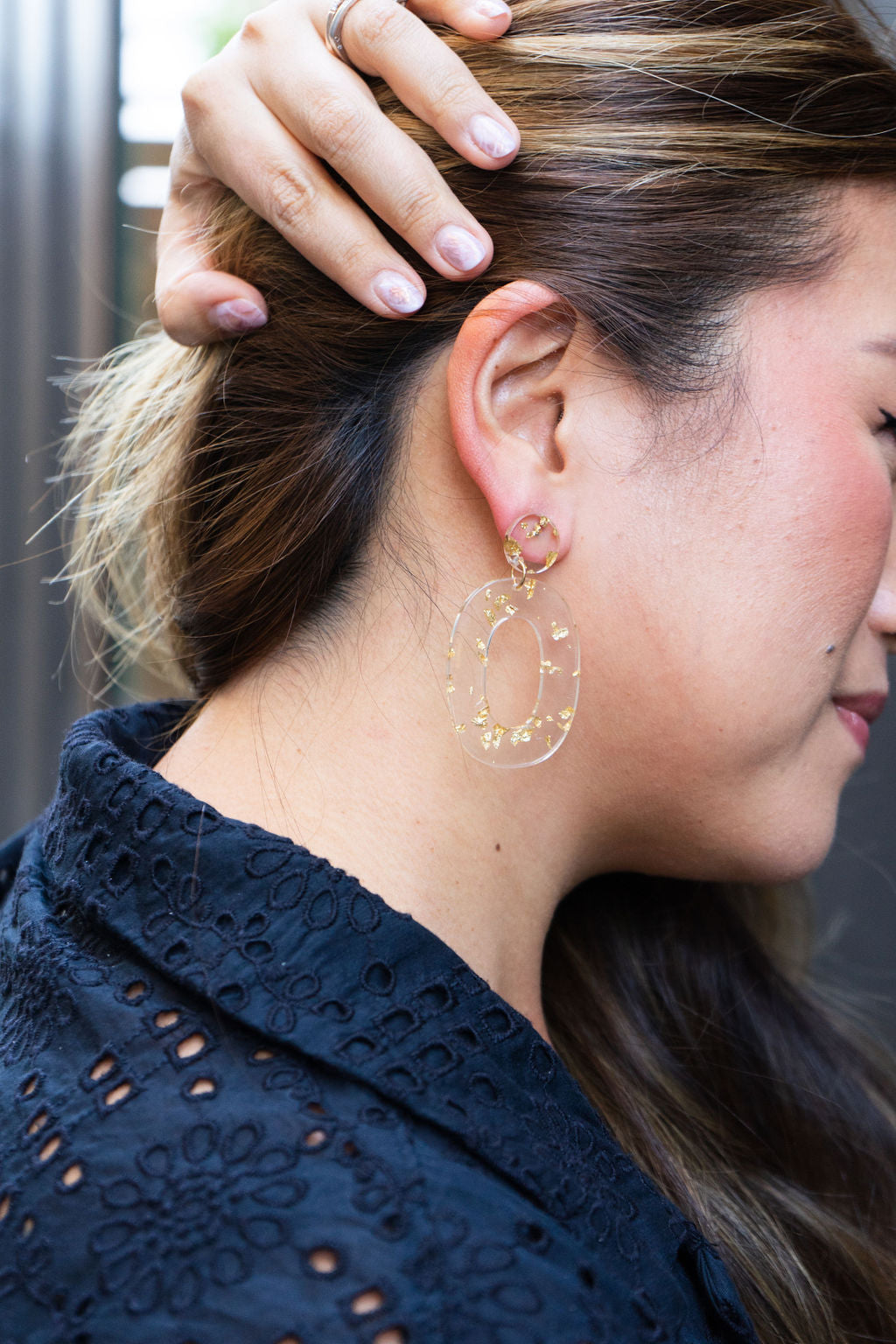 Sloan Earrings - Gold Foil