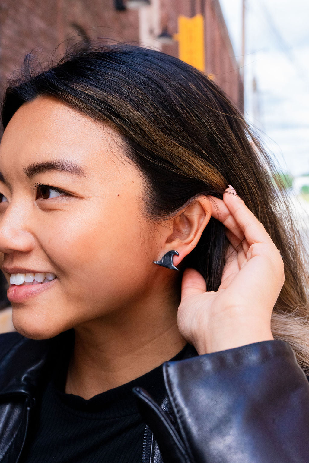 Witch Hat Studs - Black