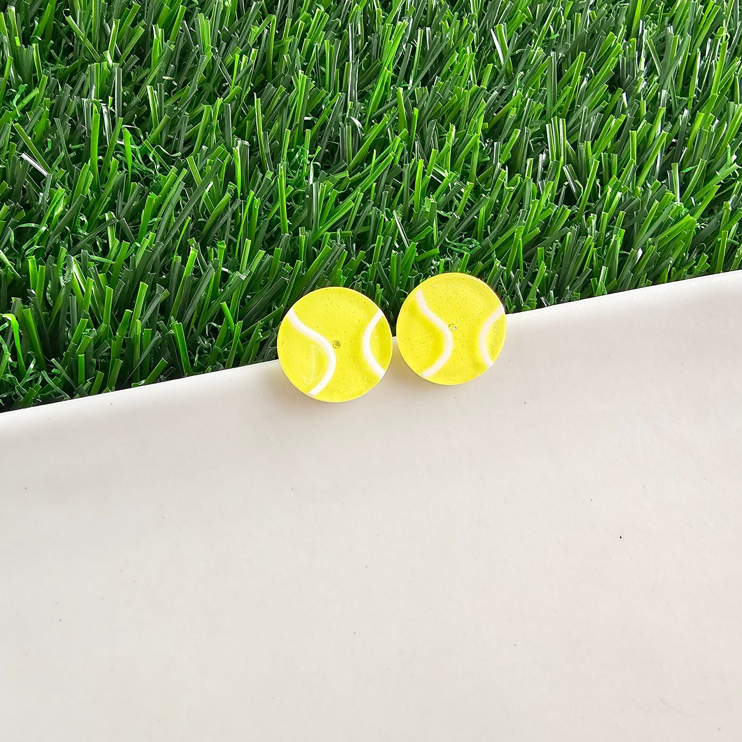 Glitter Tennis Ball Studs