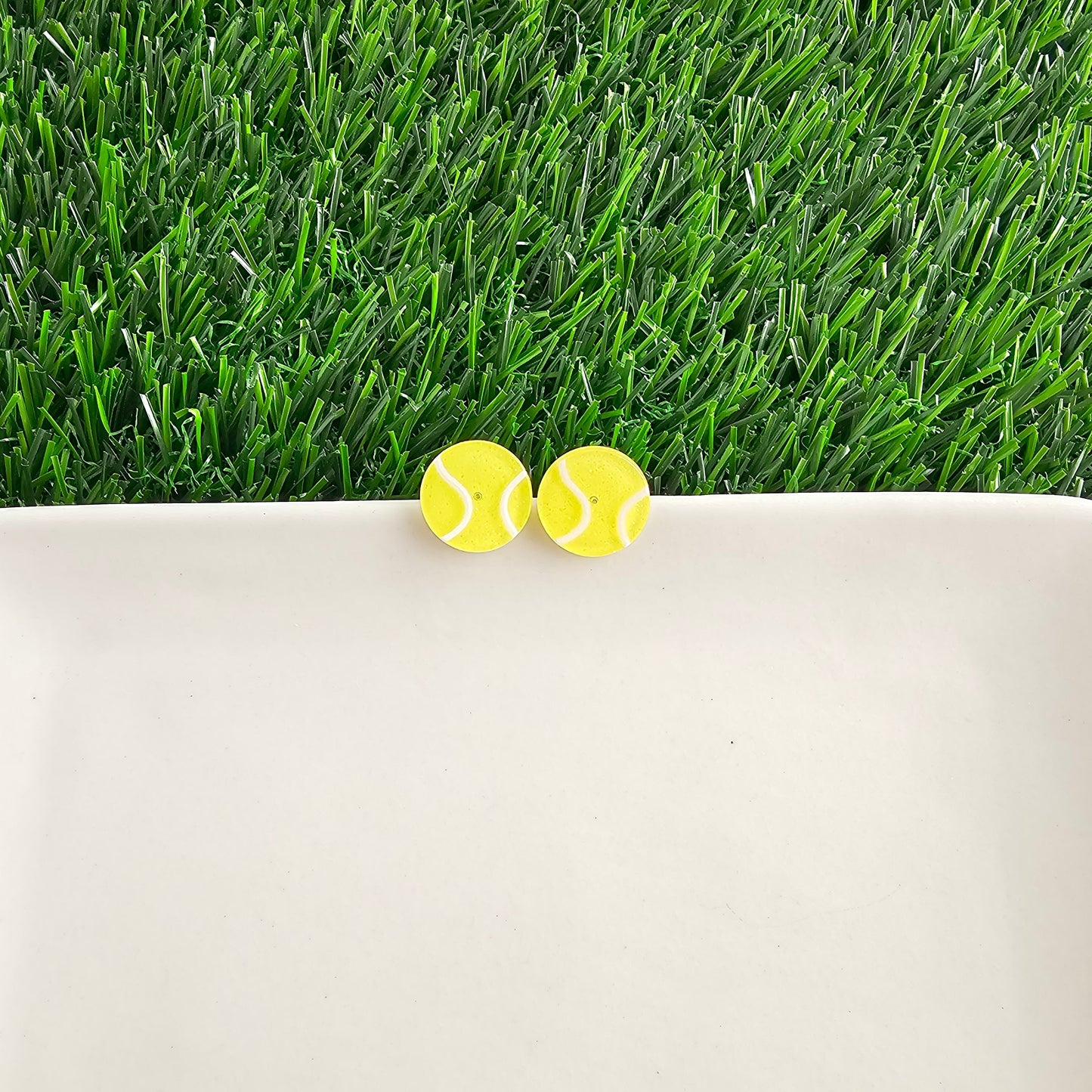 Glitter Tennis Ball Studs